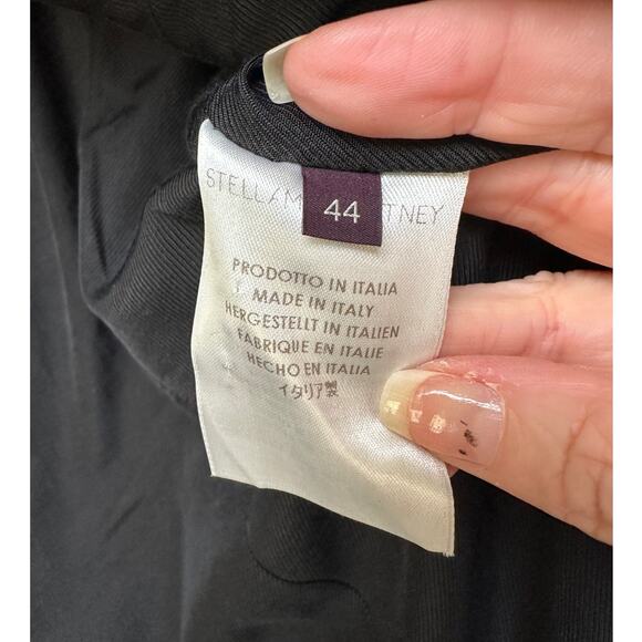 Stella McCartney Black Tuxedo Blazer Women US 8 IT 44 Shawl Lapel - Picture 9 of 14